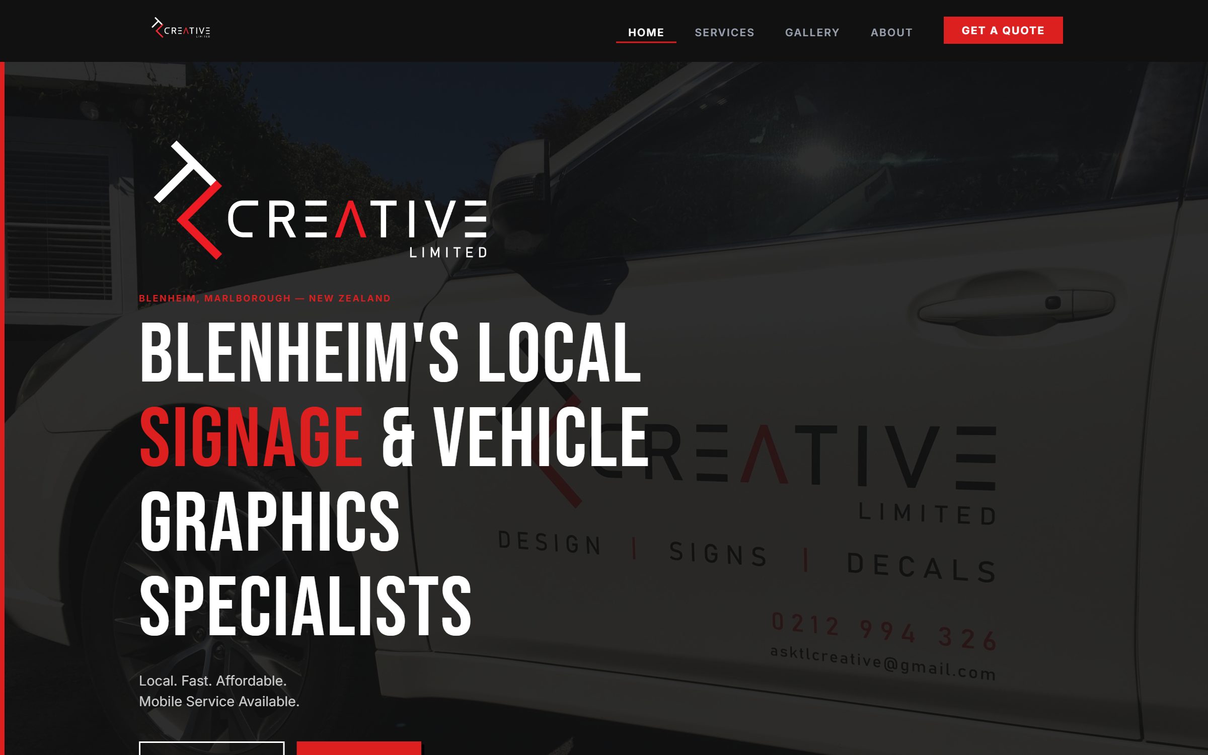 TL Creative website